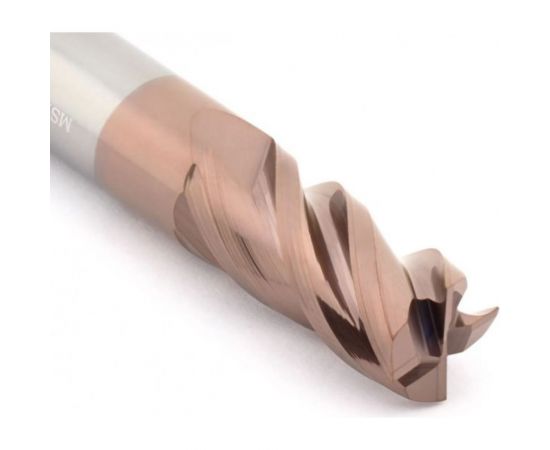 Фреза твердосплавная по нержавеющей и жаропрочной стали 8х19х63 мм, хв-к 8 мм, Z4 CNCINS MS11.z4.08.19.63.4042.F000.TiAlSiXN – изображение 2