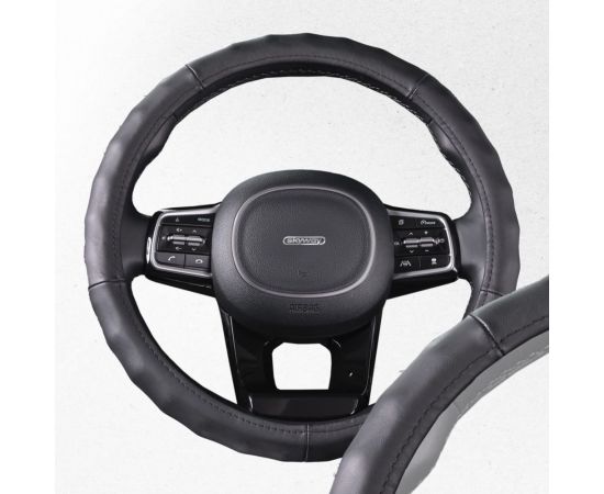 Оплетка SKYWAY Real-2 М, черная, натуральная кожа S01108003 – изображение 2