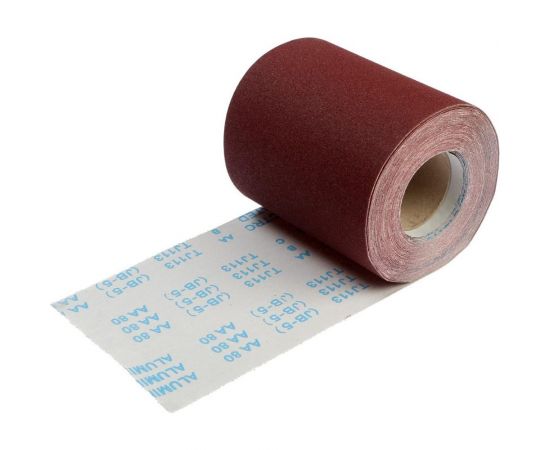 Шкурка на тканевой основе водостойкая шлифовальная в минирулонах (200 мм; 20 м; Р80) ТУНДРА 4050184 – изображение 2