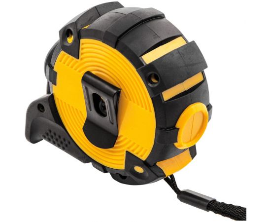 Рулетка Denzel 5 м, 19 мм, автоматическая фиксация, нейлоновое покрытие, магнит. зацеп, двухсторонняя разметка 31521 – изображение 2