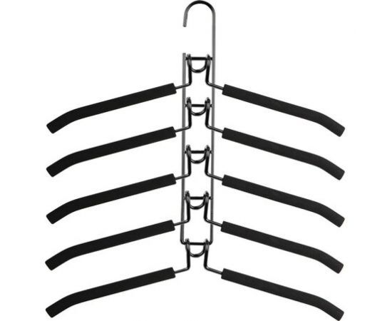 Вешалка-плечики BRABIX трансформер 2 комплекта 10 плечиков металл с покрытием, черные 880785 – изображение 2