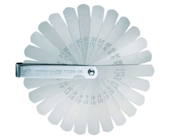 Набор щупов для проверки зазоров KING TONY 0,038-0,635 мм, 26 предметов 77328-26 – изображение 3