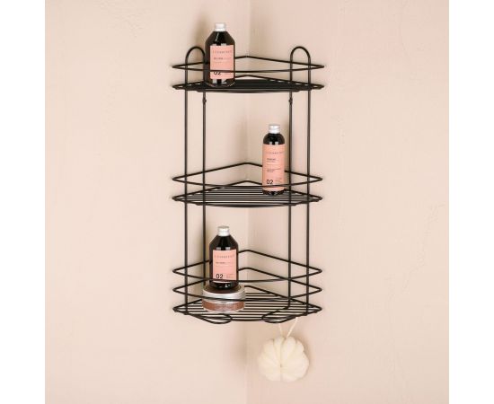 Угловая полка ЧМЗ 23,4x23,4x58,5 см., цвет черный 501-006-11 – изображение 3