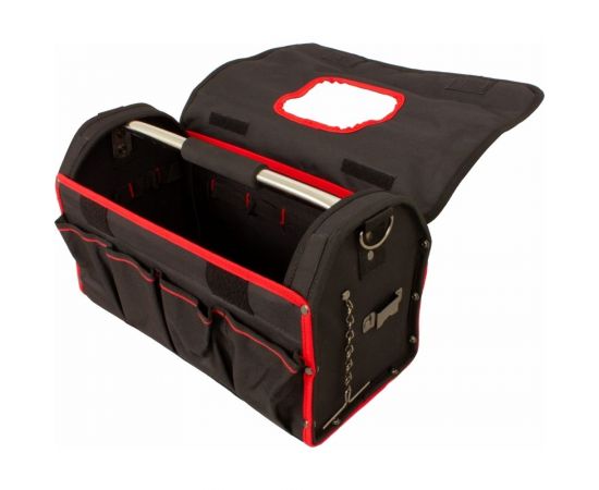 Сумка для инструментов COFRA с метал. фурнитурой, 425x200x260 мм, цвет красный/черный TC-4218WR – изображение 3