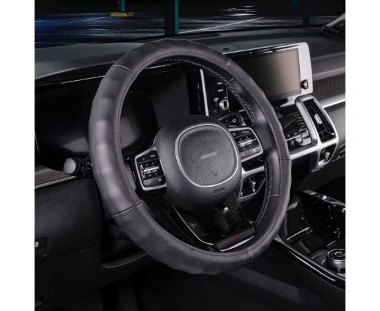 Оплетка SKYWAY Real-2 М, черная, натуральная кожа S01108003 – изображение 3