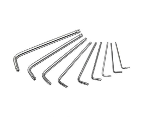 Набор Г-образных ключей WORKPRO 9шт TORX с отверстием WP222002 – изображение 4