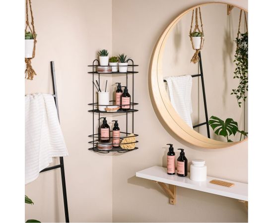 Угловая полка ЧМЗ 23,4x23,4x58,5 см., цвет черный 501-006-11 – изображение 4