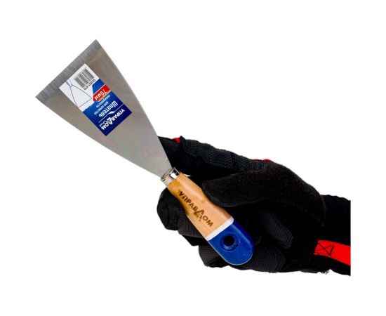 Шпатель для удаления ржавчины Управдом 70 мм, с деревянной ручкой, 05352 4100001502 – изображение 4