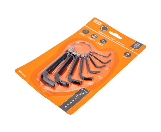 Набор ключей TDM Гранит HEX на кольце, 8 шт, 1.5 - 8 мм, углеродистая сталь SQ1020-0203 – изображение 4