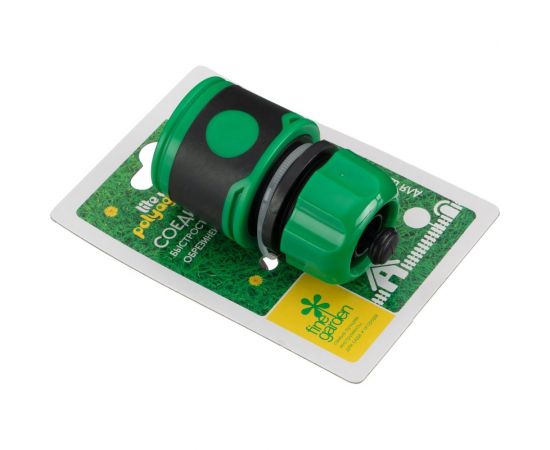 Соединитель обрезиненный быстросъемный с аквастопом Lite для шланга 1/2" POLYAGRO 7576180 – изображение 5