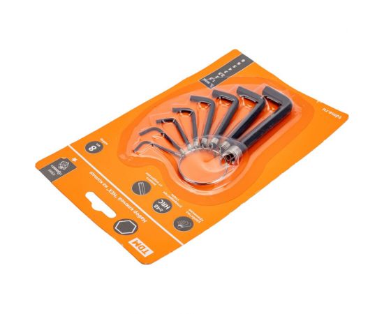 Набор ключей TDM Гранит HEX на кольце, 8 шт, 1.5 - 8 мм, углеродистая сталь SQ1020-0203 – изображение 5