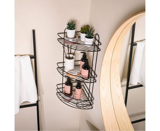 Угловая полка ЧМЗ 23,4x23,4x58,5 см., цвет черный 501-006-11 – изображение 5