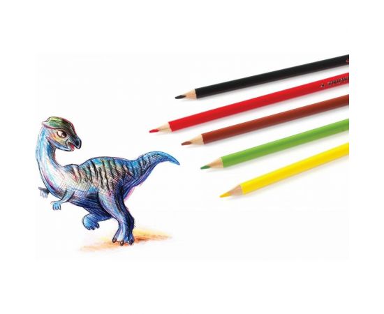 Цветные карандаши ЮНЛАНДИЯ ЭКЗОТИКА супермягкие, 6 цветов, трехгранные, с раскраской 181646 – изображение 6