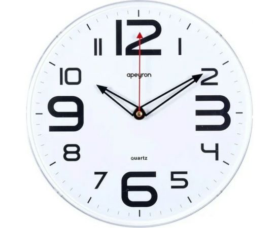 Настенные круглые часы Apeyron цвет корпуса белый, пластик, 25 см PL200911 