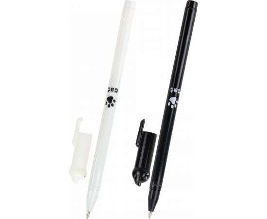 Фигурная шариковая ручка ЮНЛАНДИЯ Котик корпус ассорти, синяя, узел 0.7 мм 143787 