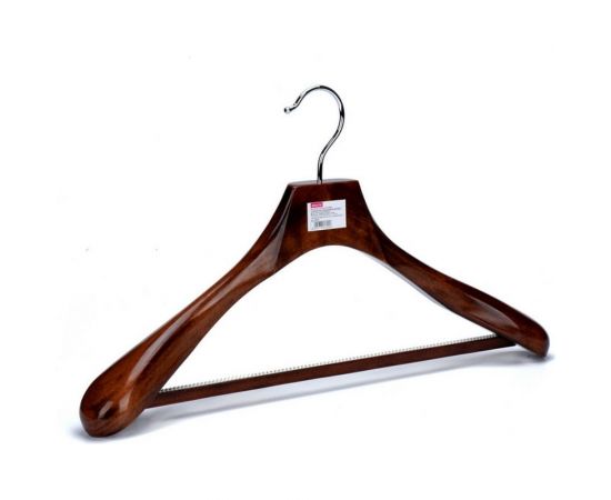 Усиленная вешалка-плечики с перекладиной Attache цвет орех 285359 