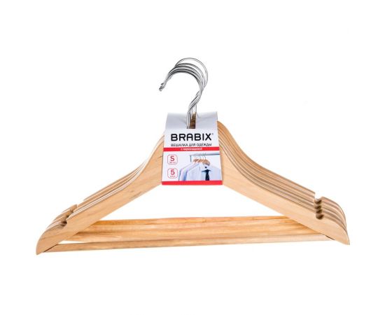 Вешалки-плечики BRABIX Стандарт комплект 5 шт 601160 