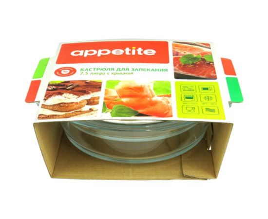 Стеклянная кастрюля appetite 2.5 л CR4 