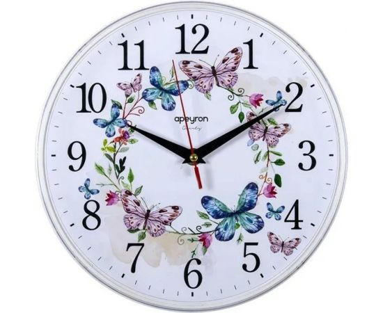 Настенные часы Apeyron круглые, цвет корпуса белый, пластик PL213010 