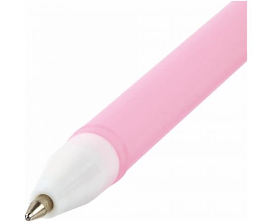 Шариковая ручка ЮНЛАНДИЯ Лапка с топпером, корпус ассорти, синяя, узел 0.7 мм 143784 