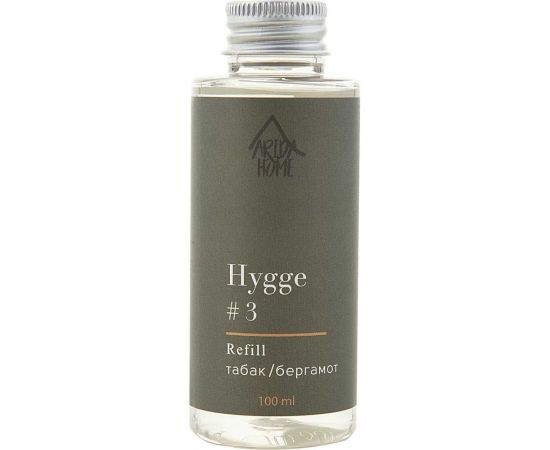 Наполнитель для ароматического диффузора ARIDA HOME Хюгге №3 Табак/Бергамот, 100 мл АР 100-323 