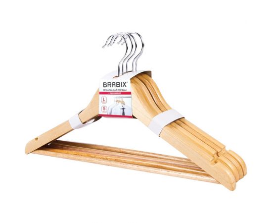 Вешалки-плечики BRABIX Стандарт комплект 5 шт 601159 
