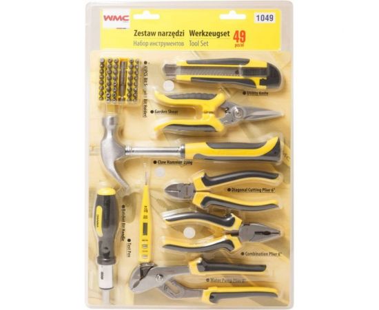 Набор шарнирно-губцевого инструмента и бит WMC TOOLS 49 пр, в сумке 48159 1049 – изображение 2