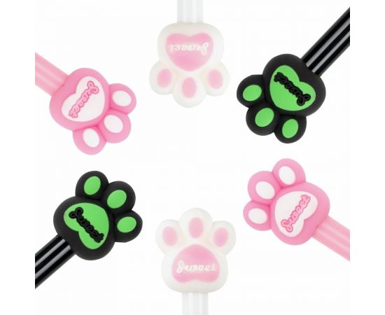 Шариковая ручка ЮНЛАНДИЯ Лапка с топпером, корпус ассорти, синяя, узел 0.7 мм 143784 – изображение 2