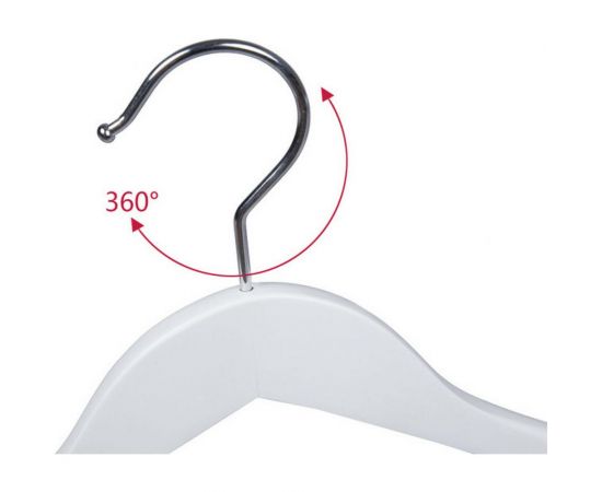 Анатомическая деревянная вешалка-плечики Attache белая, размер 48-50 808706 – изображение 2