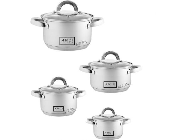 Набор кастрюль ARDI Kuche из нержавеющей стали 8 предметов AR-812 2 00-00014784 – изображение 2