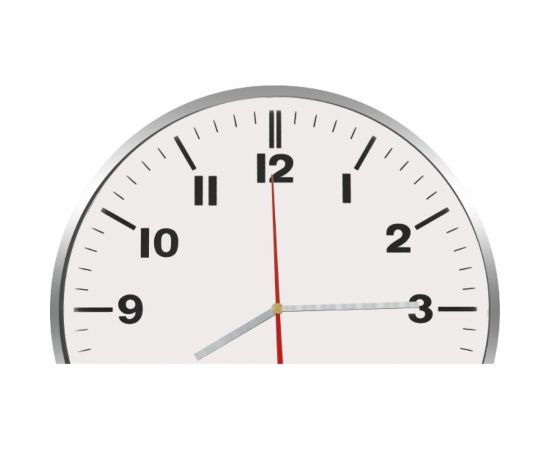 Настенные часы Centek белый+хром, 30 см диаметром, круг, плавный ход, кварцевый механизм CT-7100 White – изображение 2