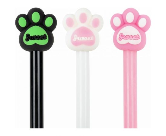 Шариковая ручка ЮНЛАНДИЯ Лапка с топпером, корпус ассорти, синяя, узел 0.7 мм 143784 – изображение 3