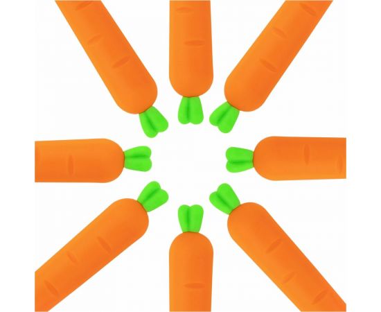 Фигурная шариковая ручка ЮНЛАНДИЯ Морковка мягкий силиконовый корпус, синяя, узел 0.7 мм 143778 – изображение 3