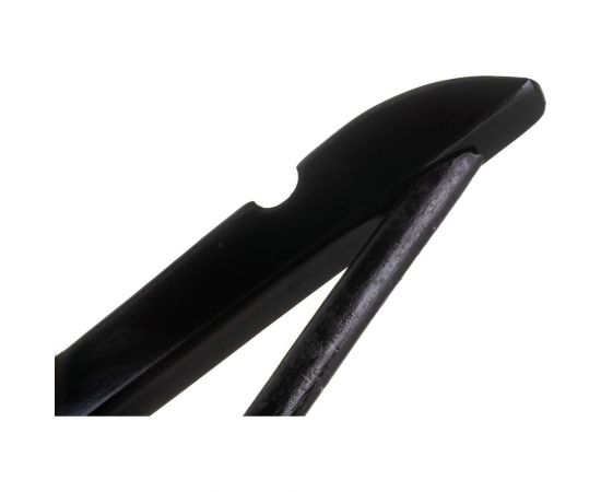 Деревянная вешалка-плечики с выемками и перекладиной Attache черная, размер 48-50, 3 шт 808705 – изображение 3