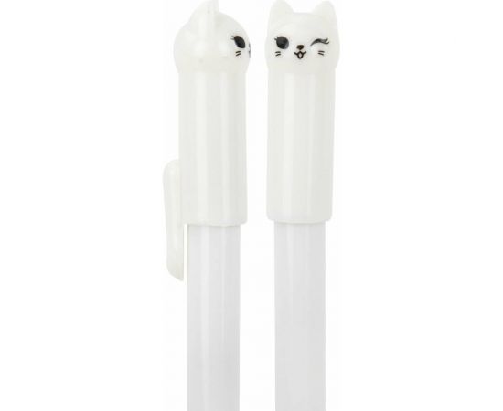 Фигурная шариковая ручка ЮНЛАНДИЯ Котик корпус ассорти, синяя, узел 0.7 мм 143787 – изображение 3