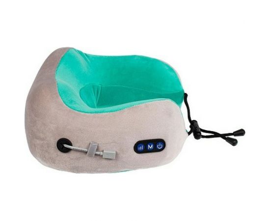Дорожная подушка-подголовник для шеи BRADEX с завязками, серо-зелёная KZ 0558 – изображение 3