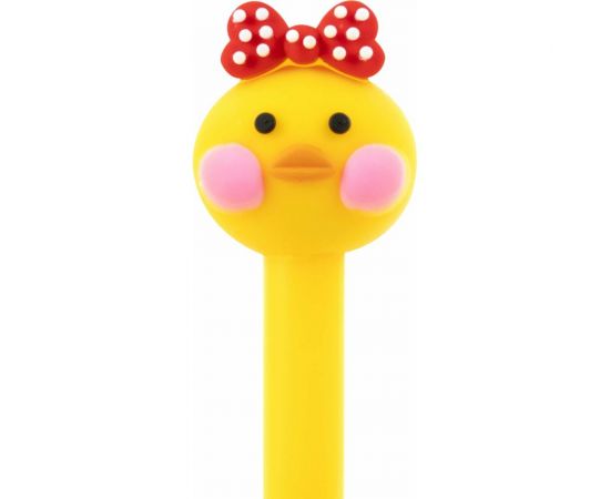 Шариковая ручка ЮНЛАНДИЯ Цыпленок с топпером, корпус ассорти, синяя, узел 0.7 мм 143808 – изображение 4