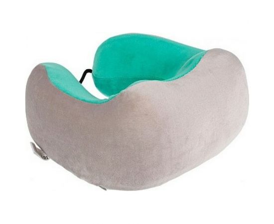 Дорожная подушка-подголовник для шеи BRADEX с завязками, серо-зелёная KZ 0558 – изображение 4