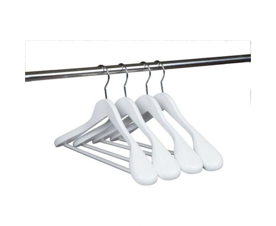 Анатомическая деревянная вешалка-плечики Attache белая, размер 48-50 808706 – изображение 4