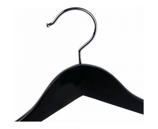 Анатомическая деревянная вешалка-плечики с перекладиной Attache черная, размер 48-50 808707 – изображение 4