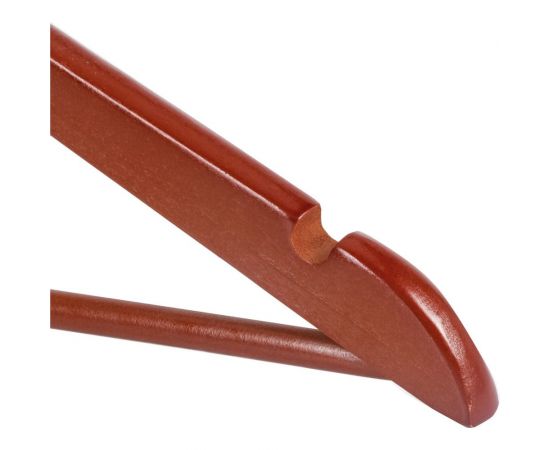 Вешалки-плечики BRABIX Стандарт, комплект 5 шт., перекладина, цвет вишня 601161 – изображение 4