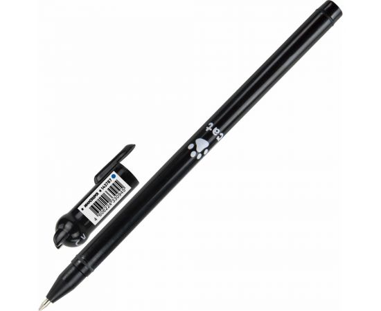 Фигурная шариковая ручка ЮНЛАНДИЯ Котик корпус ассорти, синяя, узел 0.7 мм 143787 – изображение 4