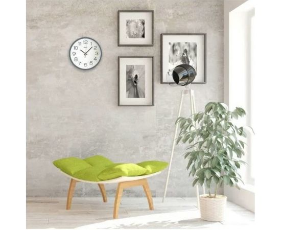 Настенные часы Apeyron круглые, цвет корпуса серый, пластик, 30 см, источник питания 1 батарейка АА PL213032 – изображение 5