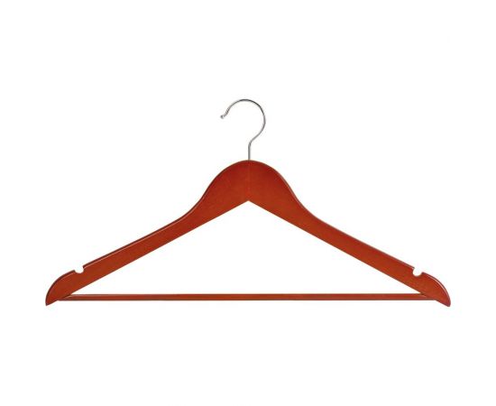 Вешалки-плечики BRABIX Стандарт, комплект 5 шт., перекладина, цвет вишня 601161 – изображение 5
