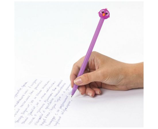 Шариковая ручка ЮНЛАНДИЯ с топпером П??енец корпус ассорти, синяя, узел 0.7 мм 143811 – изображение 6