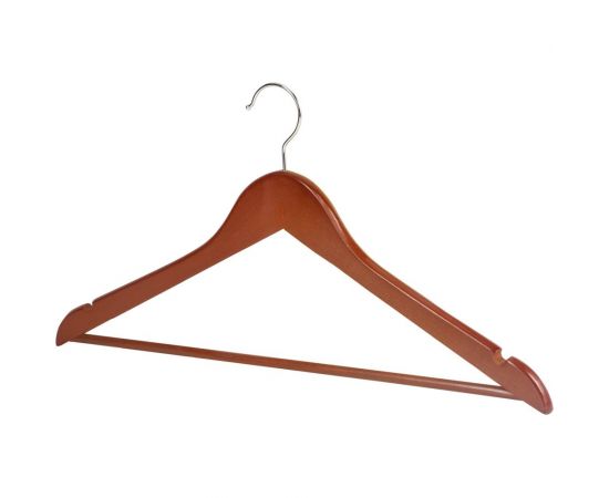 Вешалки-плечики BRABIX Стандарт, комплект 5 шт., перекладина, цвет вишня 601161 – изображение 6