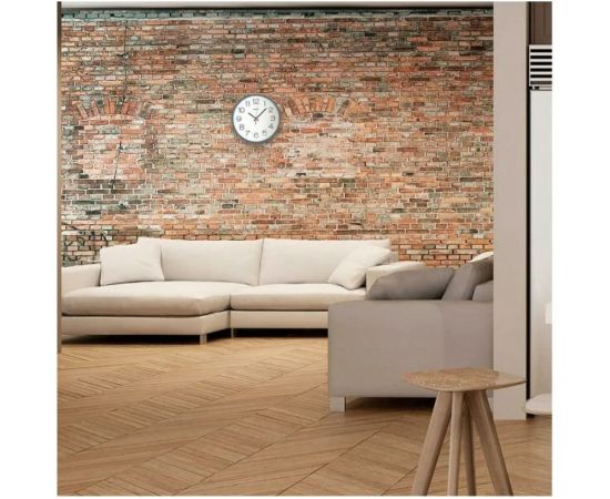 Настенные часы Apeyron круглые, цвет корпуса серый, пластик, 30 см, источник питания 1 батарейка АА PL213032 – изображение 6