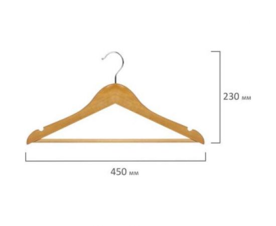 Вешалки-плечики BRABIX Стандарт комплект 5 шт 601160 – изображение 6