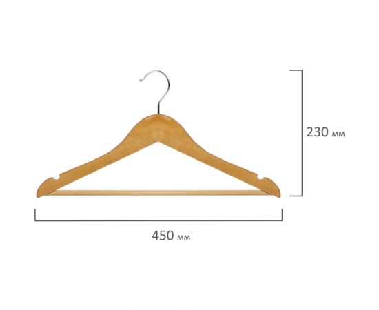 Вешалки-плечики BRABIX Стандарт комплект 5 шт 601159 – изображение 8