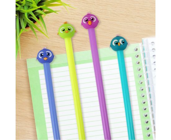 Шариковая ручка ЮНЛАНДИЯ с топпером П??енец корпус ассорти, синяя, узел 0.7 мм 143811 – изображение 8